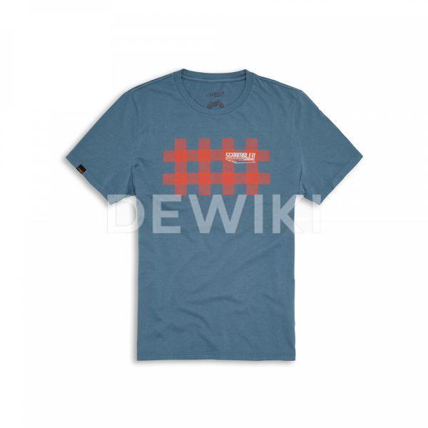 Мужская футболка Ducati Scrambler Scottish Tee, Blue Мужская футболка Ducati Scrambler Scottish Tee, Blue