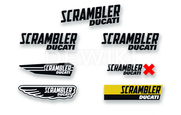 Набор наклеек Ducati Scrambler Набор наклеек Ducati Scrambler