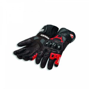 Кожаные мотоперчатки Ducati Speed Air C1, Black/Red Кожаные мотоперчатки Ducati Speed Air C1, Black/Red
