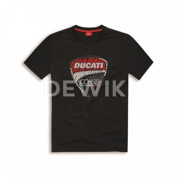 Мужская футболка Ducati Corse Sketch, Black Мужская футболка Ducati Corse Sketch, Black