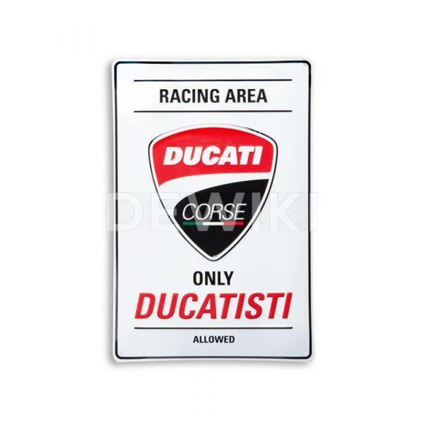 Металлическая вывеска Ducati Corse Металлическая вывеска Ducati Corse