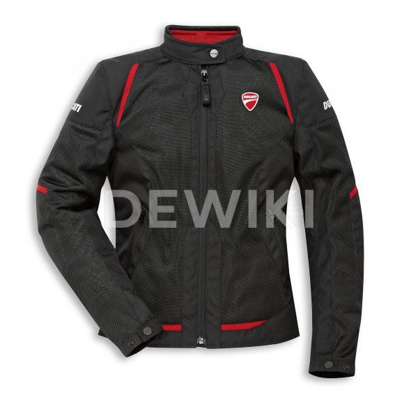 Женская текстильная мотокуртка Ducati Flow C3, Black/Red