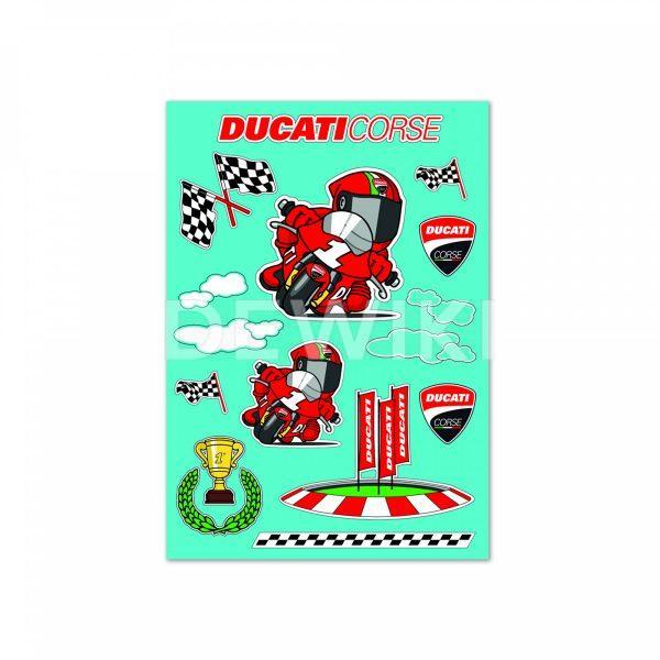 Мультяшные декоративные наклейки Ducati Corse, 30х45 см