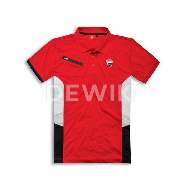 Мужская рубашка-поло с коротким рукавом Ducati Corse DC Power, Red