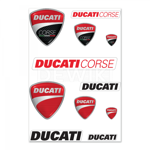 Набор наклеек Ducati Corse Mix Набор наклеек Ducati Corse Mix
