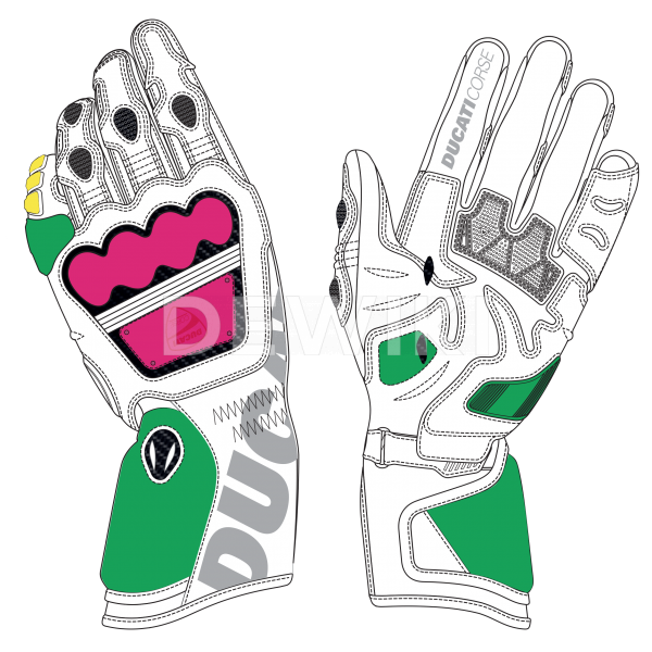 Мотоперчатки Ducati Corse C5, Black/Red Мотоперчатки Ducati Corse C5, Black/Red