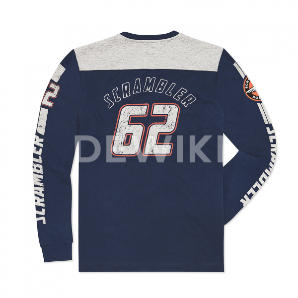 Мужская футболка с длинными рукавами Flat Track Ducati Scrambler Мужская футболка с длинными рукавами Flat Track Ducati Scrambler