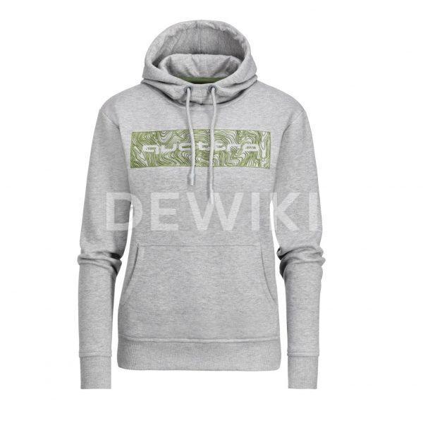 Женская толстовка с капюшоном Audi quattro, светло-серая Женская толстовка с капюшоном Audi quattro, светло-серая