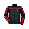 Мужская кожаная куртка Ducati Corse C4, перфорированная, Black/White