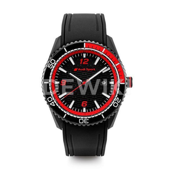 Мужские часы Audi Sport, черный / красный