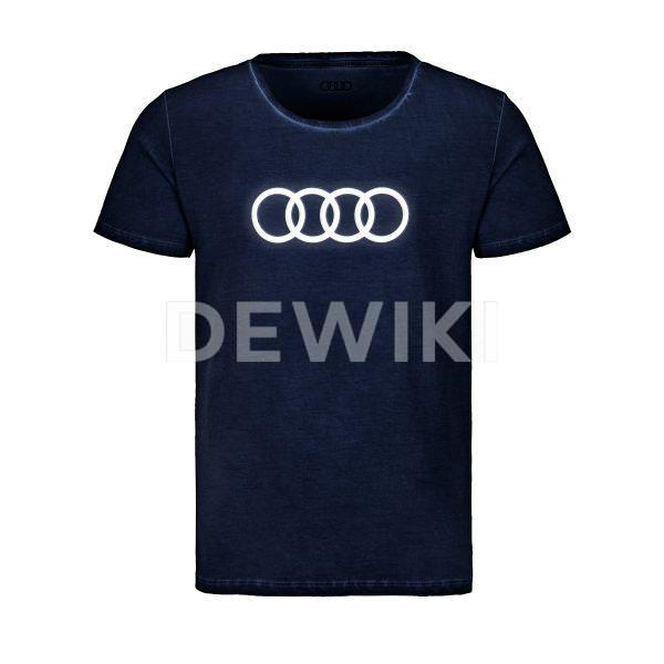 Мужская футболка кольца Audi, синяя