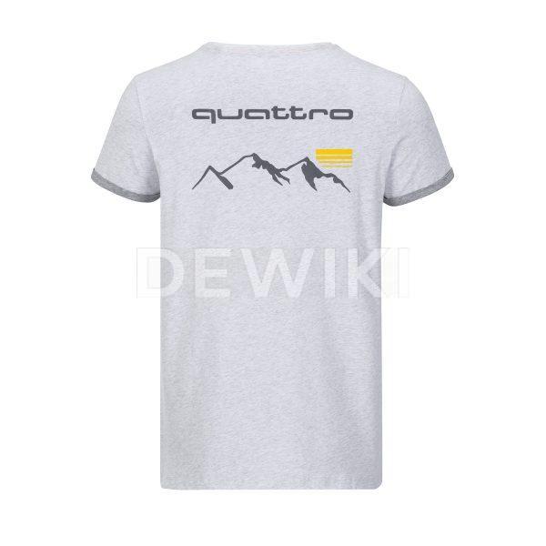 Мужская футболка Audi quattro, светло-серая