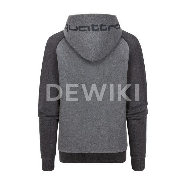 Мужская толстовка Audi quattro, серая/желтая Мужская толстовка Audi quattro, серая/желтая