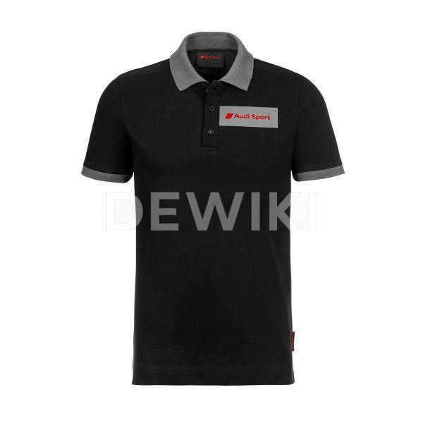 Мужская рубашка-поло Audi Sport, черная