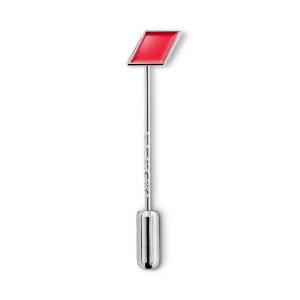 Значок Audi Sport, бриллиант, красный/серебристый