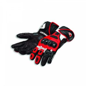 Кожаные мотоперчатки Ducati Speed ​​Air C1, Black/Red/White