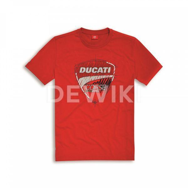 Мужская футболка Ducati Corse Sketch, Red