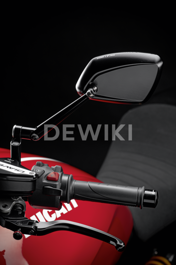 Алюминиевое зеркало заднего вида Rizoma Ducati, левое, Black