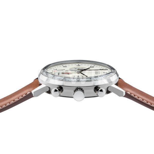 Мужские наручные часы хронограф Audi Chronograph Solar-powered, Beige/ Brown