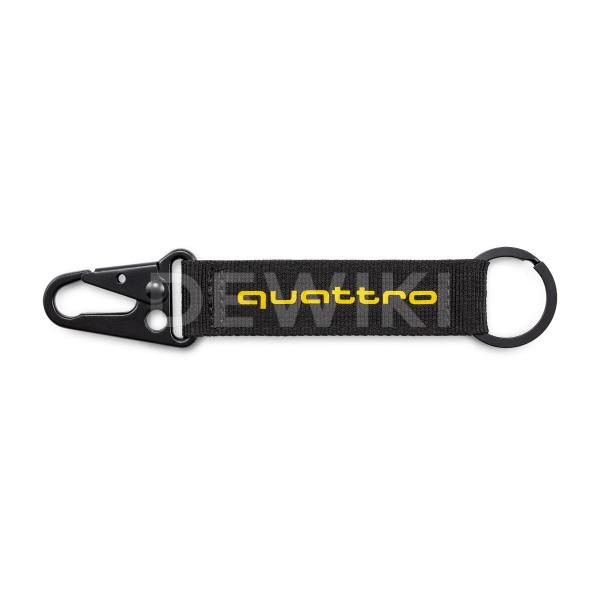 Брелок-карабин Audi quattro, Black / Yellow Брелок-карабин Audi quattro, Black / Yellow