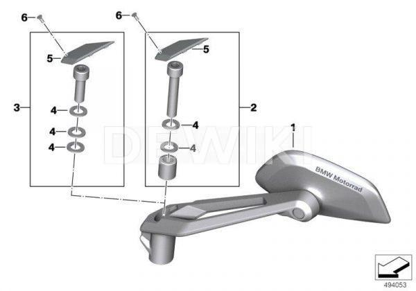 Комплект крепежа для зеркал с защитой рук Комплект крепежа для зеркал с защитой рук