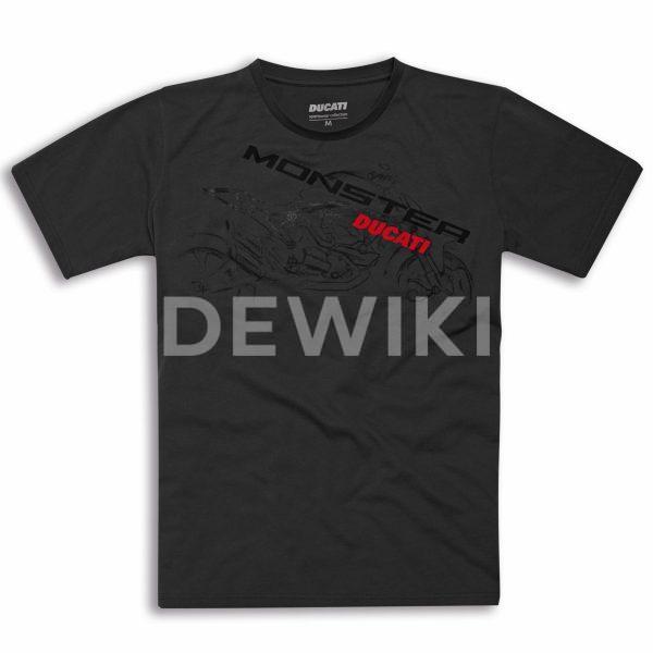Мужская футболка Ducati Monster, Black Мужская футболка Ducati Monster, Black